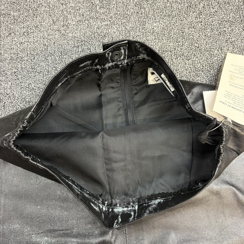 NWT Jamin Leather Skirt Women Sz 10 Classic Black 24" Skirt 100% Leather Lined - Picture 7 of 10